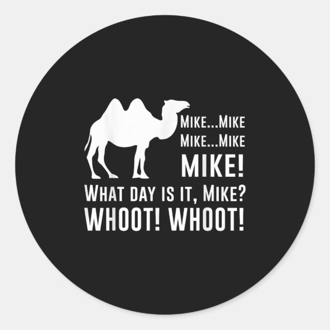 Funny Cute Camel Quotes About Hump Day Funny Quote Classic Round Sticker (Front)