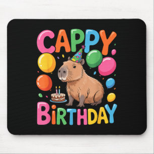 Funny Cute Capy Capybara Animal Birthday Party Sup Mouse Mat