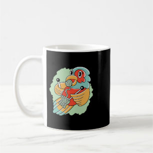 Funny cute cartoon parrot knitting wool knit parro coffee mug