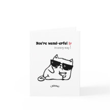 Funny Cute Cat Birthday Card-Custom Name