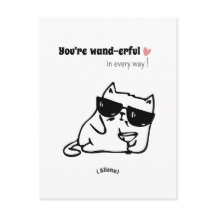 Funny Cute Cat Birthday Card-Personalised Name