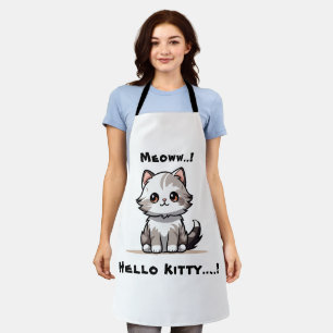 Funny Cute Cat Catmas Humour  Apron