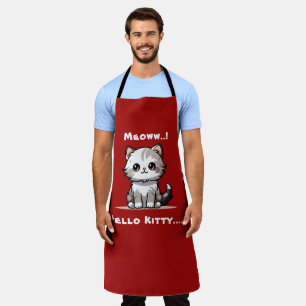 Funny Cute Cat Catmas Humour Apron