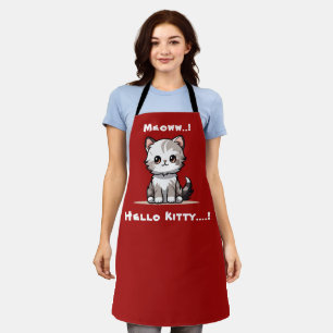 Funny Cute Cat Catmas Humour Apron