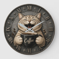 Funny Cute Cat Coffee Lover Decor
