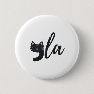 Funny Cute Cat Comma La Funny Kamala Harris Presid 6 Cm Round Badge
