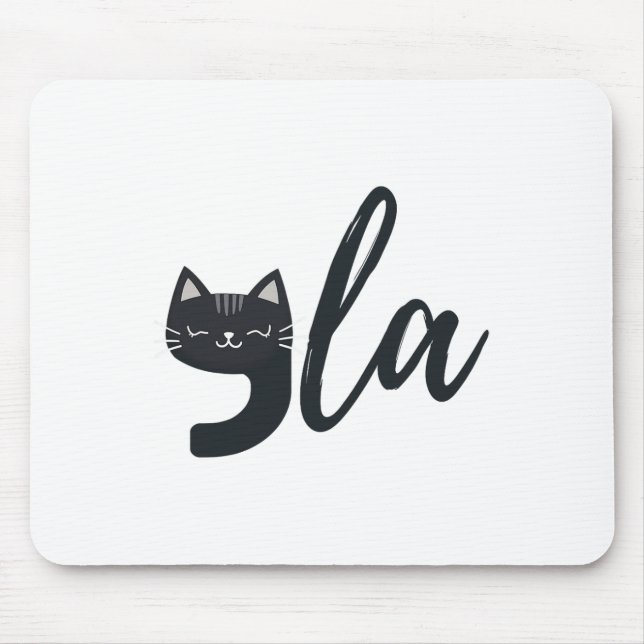 Funny Cute Cat Comma La Funny Kamala Harris Presid Mouse Mat (Front)