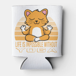 Funny cute cat doing yoga. funny yoga quotes can cooler