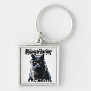 Funny cute cat meme for cat lovers and cat owners key ring