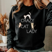 Funny Cute Cat Mum Crazy Cat Lady Womens 