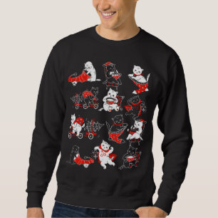 Funny Cute Cat Mum Kitten Cats Lover Vintage Ugly  Sweatshirt
