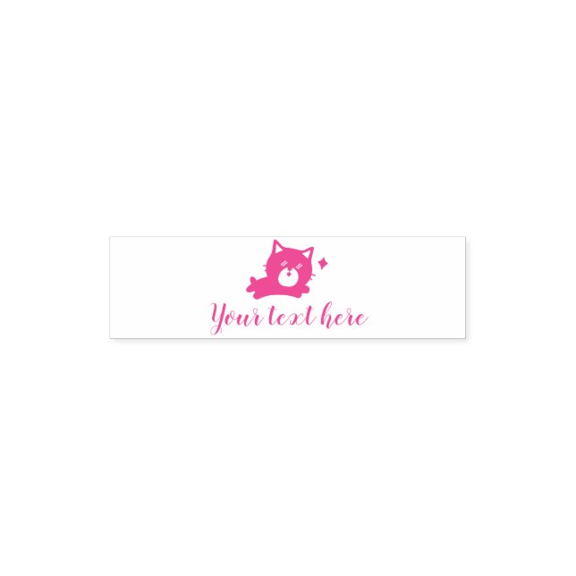 Funny Cute Cat with text Self-inking Stamp (Design)