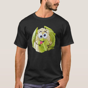 Funny Cute Cauliflower Designs Veggie Lover Vegeta T-Shirt