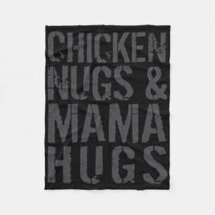 Funny Cute Chicken Mum Graphic For Nugget Lover _1 Fleece Blanket