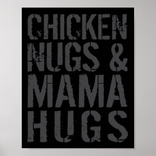 Funny Cute Chicken Mum Graphic For Nugget Lover _1 Poster