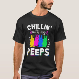 Funny Cute Chillin With My Peeps Tee Boys Girls Ea