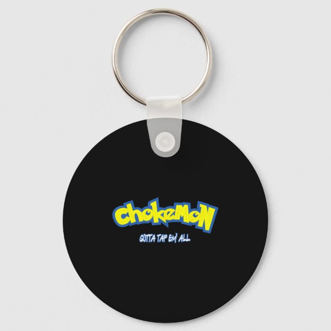 Funny Cute Chokemon Jiu Jitsu  Key Ring (Front)