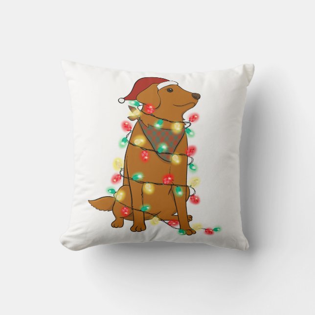 Funny Cute Christmas Dog Cushion (Front)