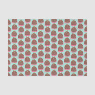 Funny cute Christmas Pudding Holiday Tissue Paper