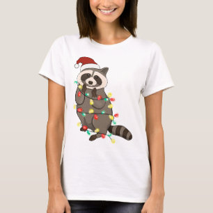 Funny Cute Christmas Racoon T-Shirt
