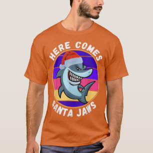 Funny Cute Christmas Shark Santa Costume Pajamas P T-Shirt