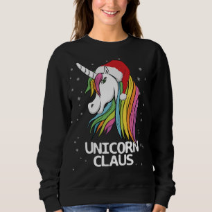 Funny Cute Christmas Unicorn Claus Santa Sweatshirt