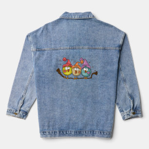 Funny Cute Christmas Womens Denim Jackets