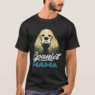 Funny Cute Cocker Spaniel Mama Vintage Dog Face Gr T-Shirt