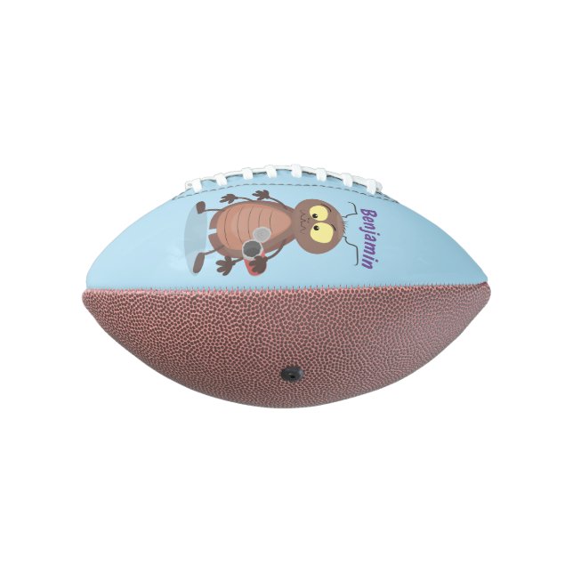 Funny cute cockroach cartoon character american football (Rotated 270)