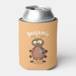 Funny cute cockroach cartoon character can cooler