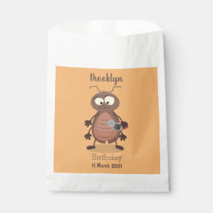 Funny cute cockroach cartoon character favour bags