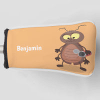Funny cute cockroach cartoon character