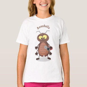 Funny cute cockroach cartoon character T-Shirt