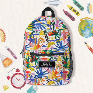 Funny Cute Colourful Shape Cartoon Personalised Ki Printed Backpack