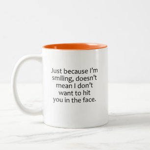 funny cute cool trendy unique gag gift with saying Two-Tone coffee mug