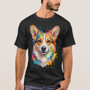 Funny Cute Corgi Art for Men Women Kids Dog Lover T-Shirt