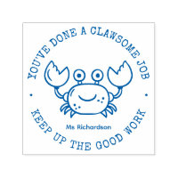 Funny Cute Crab Pun Awesome Job Teacher Praise