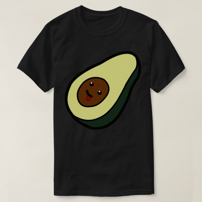 funny cute crazy avocado T-Shirt (Design Front)