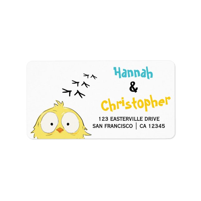 Funny Cute Crazy Chicken Label (Front)