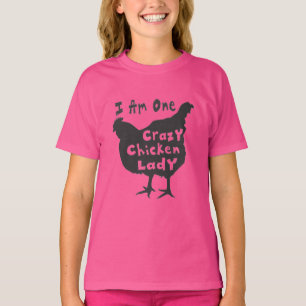 Funny Cute Crazy Chicken Lady T-Shirt