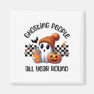 Funny Cute Creepy Ghost Halloween Graphic Kids Adu Magnet