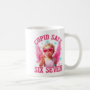 Funny Cute Cud Says Six Seven Valentine's Day 67 M Coffee Mug