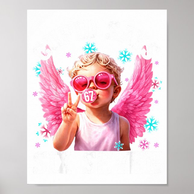 Funny Cute Cud Says Six Seven Valentine's Day 67 M Poster (Front)