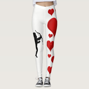 Funny Cute Cupid Arrow Valentine Love Hearts Leggings