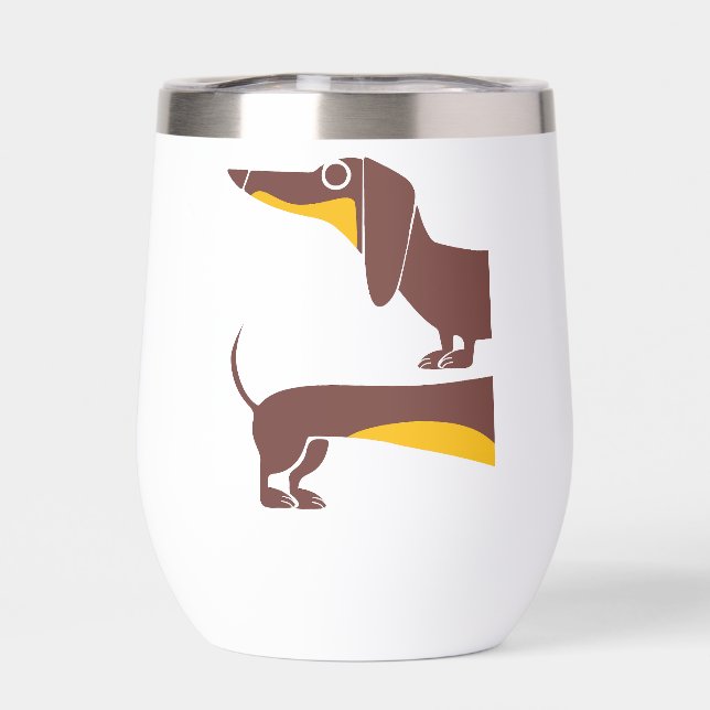 Funny cute dachshund for long dog parent (Back)