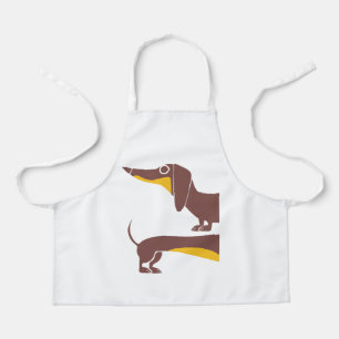 Funny cute dachshund for long dog parent apron