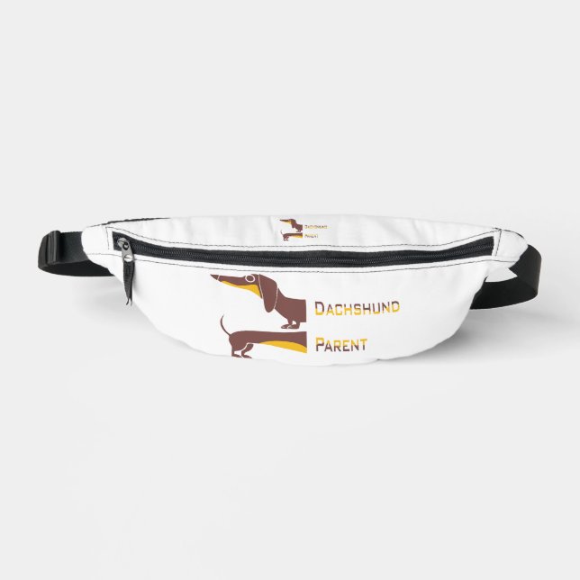 Funny cute dachshund for long dog parent bum bags (Front)