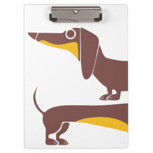 Funny cute dachshund for long dog parent clipboard