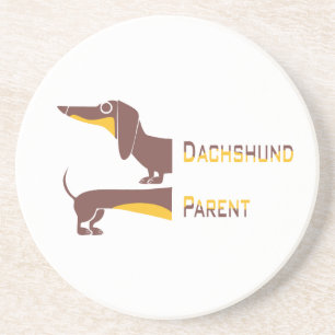 Funny cute dachshund for long dog parent coaster