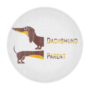 Funny cute dachshund for long dog parent cutting board